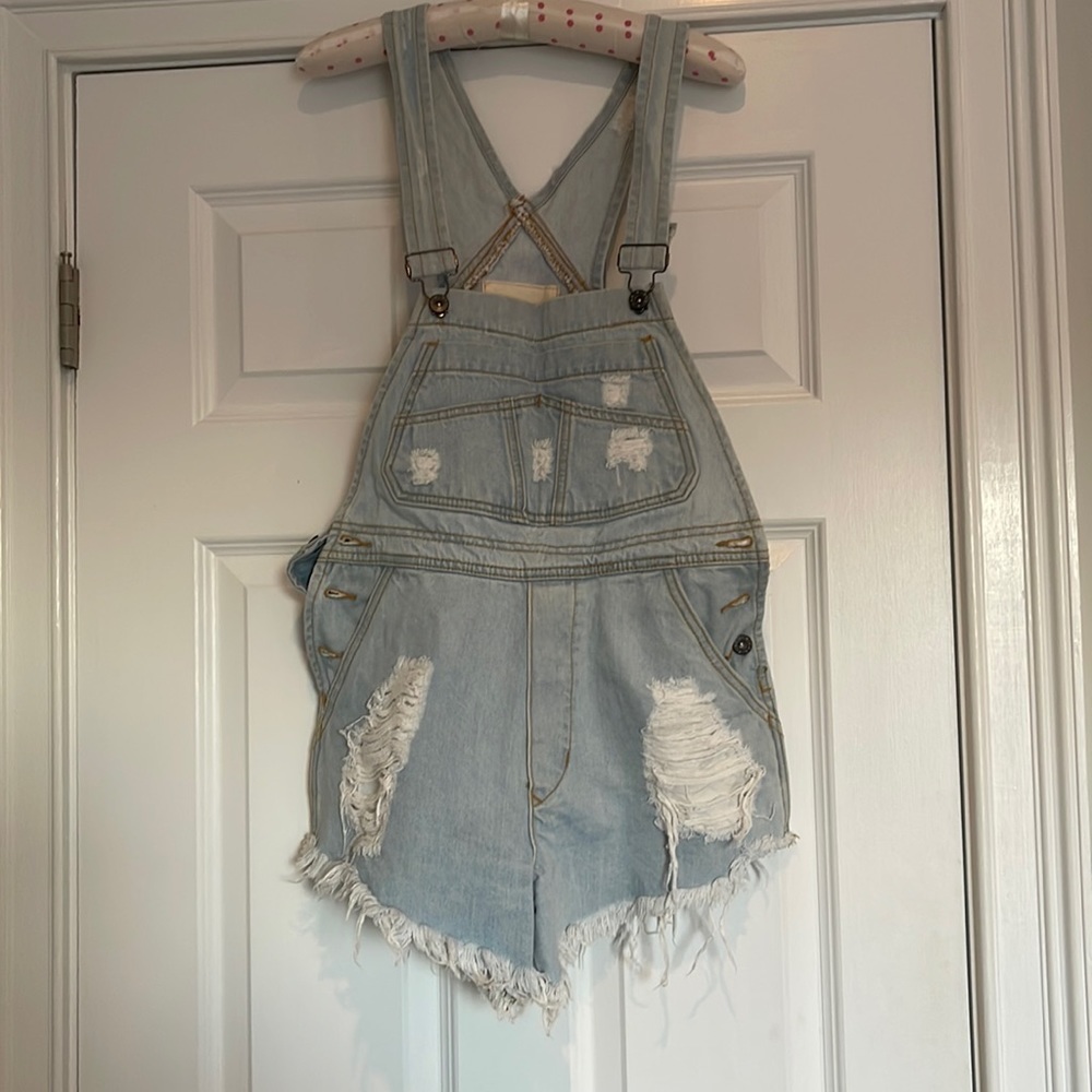 Carmar denim short overalls from LF
